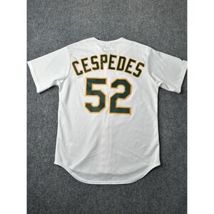 Mens Jersey Majestic Oakland Athletics Yoenis Cespedes #52 White, Size M